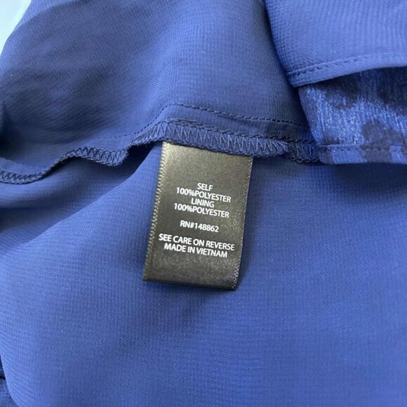 NEW Torrid Chiffon Ruffled Women's Navy Leopard Blouse Top 2X / 18-20 - Picture 5 of 8